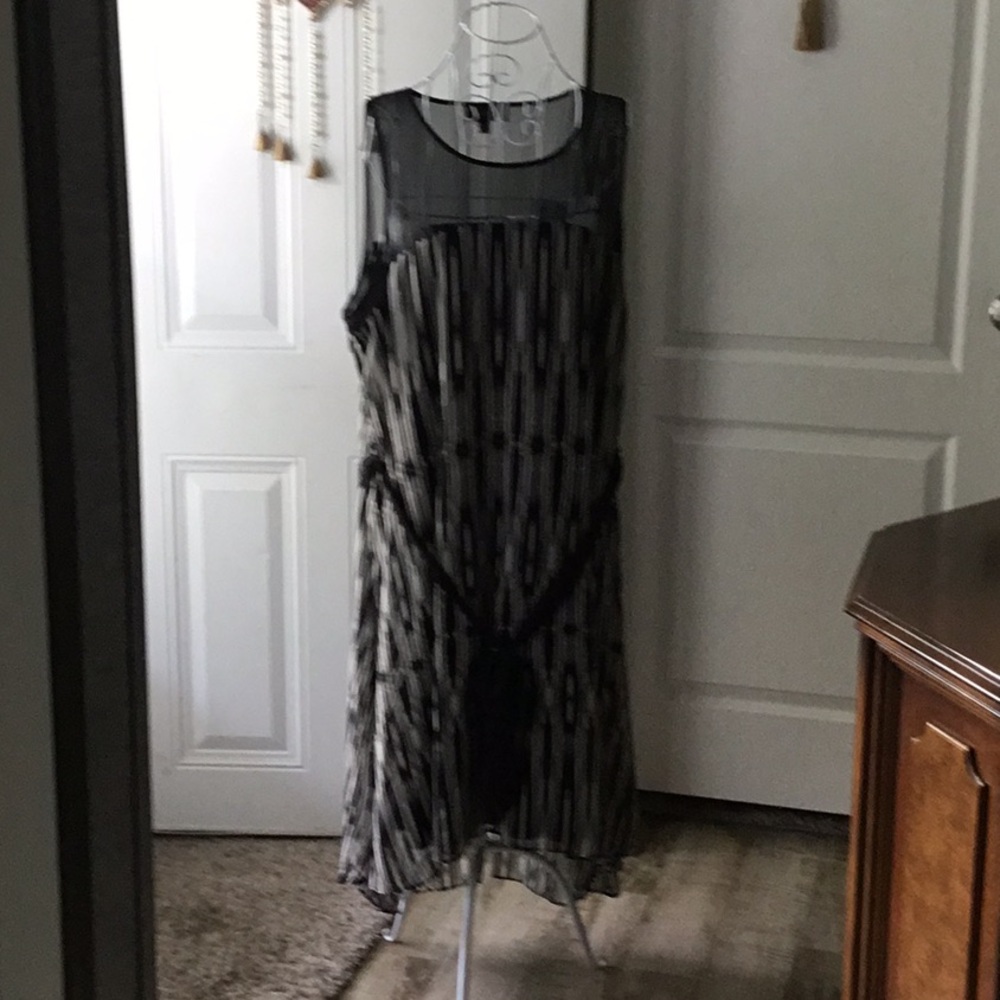 Lane Bryant Black Sheath Dress Sleeveless Crew Neck